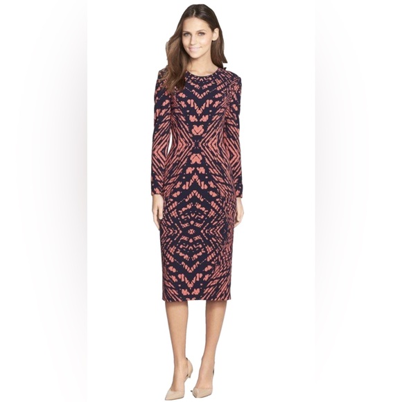 Maggy London Dresses & Skirts - Maggy London Black and Pink Midi Dress